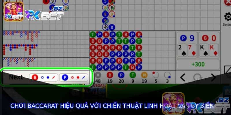 Chơi baccarat hiệu quả với chiến thuật linh hoạt và tùy biến